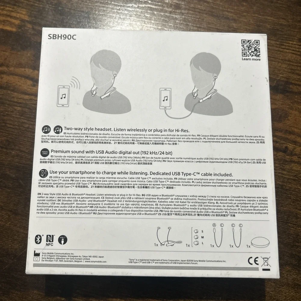 Sony SBH90C Wireless Headset USB-C Bluetooth